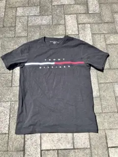 TOMMY HILFIGER Tシャツ 半袖 ブラック メンズ ストリート 古着