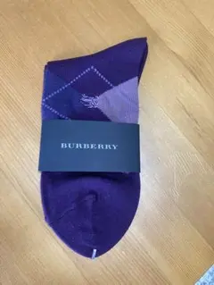 BURBERRY レディースソックス パープル アーガイル柄 23-24cmのサムネイル