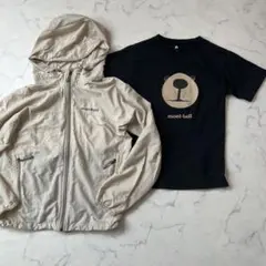 極美品 モンベル O.D.パーカ Kid's140 Tシャツ セットのサムネイル