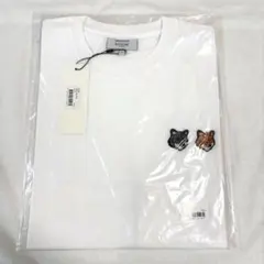 MAISON KITSUNE メゾンキツネ　Tシャツ ダブルフォックス白 Lのサムネイル