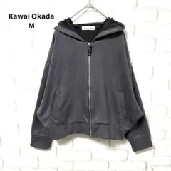 Kawai Okada 長袖　パーカー　裏起毛　ドルマリンスリーブ　M
