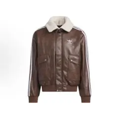 海外限定3XL Adidas カジュアル レザー ジャケットKF3692