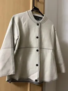 お値下げ！rêve bleu ノーカラージャケット ベージュ