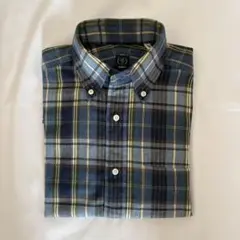 BEAMS F ターコイズブルー チェックボタンダウンシャツ(サイズ:37）