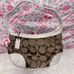 Coach ショルダーバッグ ブラウン/ホワイト