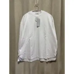 sakishimatokyo USAコットン モックネックロンT 長袖 白 ①