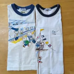 familiar クマのイラスト Tシャツとタンクトップセット 100cm