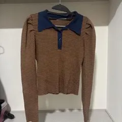 SLY ストライプ長袖ニット