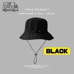 076D17 サファリハット メンズ レディース 帽子 ブラック 日除け 紫外線