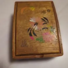 木製 鏡付き 小物入れ 卓上収納