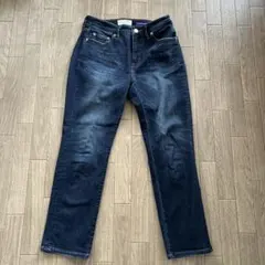 シュガーデプト針布起毛美脚ストレートジーンズ