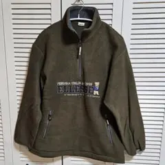 ellesse ボア ハーフジップ カーキ