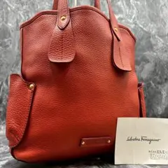 専用　フェラガモ　ハンドバッグ　トートバッグ　オレンジ　メンズ　レディース