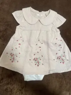 petit main 襟付きロンパース型ワンピース 80サイズ