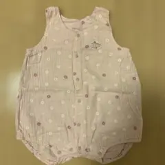ピンク花柄　ロンパース（80センチ）