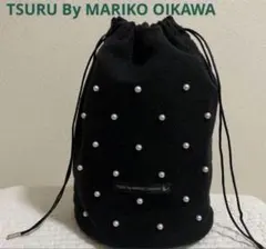 【美品】TSURU By MARIKO OIKAWA パール　巾着バッグのサムネイル
