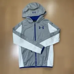 Under Armour YLG フード付きパーカー グレー/ホワイト/ブルー