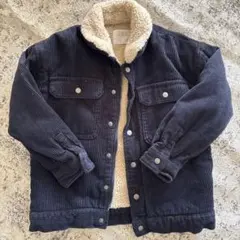 ネイビーZara コーデュロイ ボアジャケット