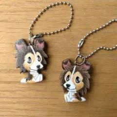 シェットランドシープドッグ2・小さいキーホルダー２個　バッグチャームハンドメイド