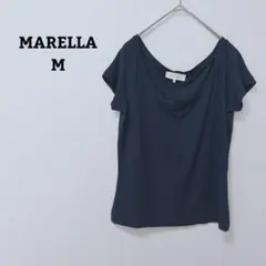 マレーラ　カットソー　オフィカジ　シンプル　ドレープ衿　薄手　ストレッチ　Ｍ