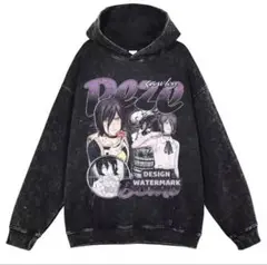 チェンソーマン　レゼ　ヴィンテージ加工　パーカー　ロンT 長袖　XS〜XXL
