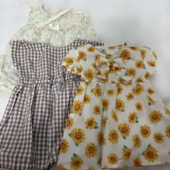 キッズ女の子夏ワンピース80cm4点セットまとめ売り