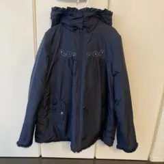 らふぁん様専用　Bebe ネイビー 中綿コート フード付き　内側フェイクファー