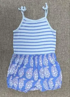 【美品】babyGAP ボーダー×花柄ロンパース90cm