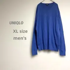 ユニクロ メンズ ウォッシャブルコットンメリノクルーネックセーター XL