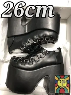 定価９７９０円 新品 26cm ✟yosuke✟ 厚底スニーカー Dリング 黒