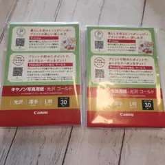 Canon 写真用紙 光沢 ゴールド 厚手 L判 30枚 2セット