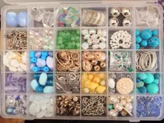 ビーズ等材料セット　収納ケース付き　まとめ