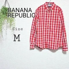 BANANA REPUBLIC チェック柄 長袖 シャツ Mサイズ