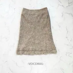 VOICEMAIL/スカート/USA4/ベージュ/ツイード/綺麗め/フリンジのサムネイル