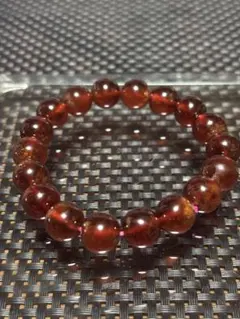 天然石 オレンジガーネット ビーズブレスレット