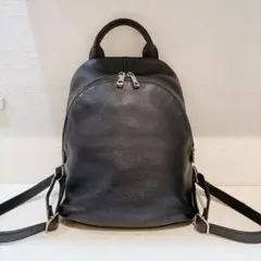 美品 IBIZA イビサ 水牛革 本革 レザー リュック パッチワーク 黒 