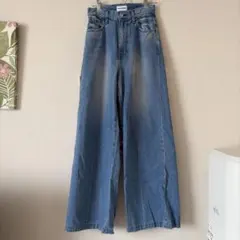 woaldblue ハイウエストワイドバキーデニム　【美品】サイズ25のサムネイル