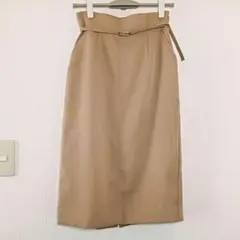 ユナイテッドアローズ タイトスカート ベルト付き ベージュ 38サイズ スカート