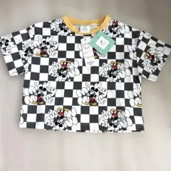 【新品】Disney baby ミッキーマウス チェッカー柄 Tシャツ 90cmのサムネイル