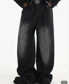 ブラック　バギーデニム manes jaded london bigboy 似