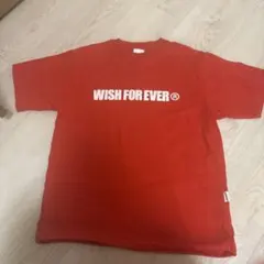 WISH FOR EVER Tシャツ レッド Mサイズ