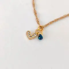 ハートのネックレスークリア