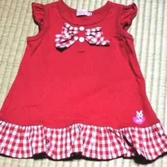 ミキハウス ワンピース 80 チュニック 赤