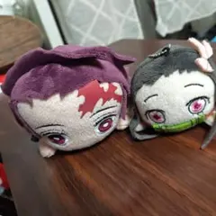 鬼滅の刃　炭治郎 禰豆子 ぬいぐるみ キーホルダー