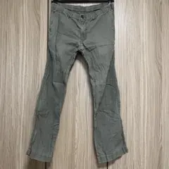 ユニクロ モスグリーン 綿パンツ ウエストゴム付き メンズ Sサイズ