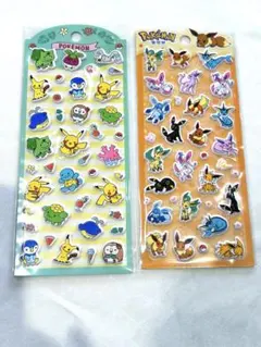 ２４時間以内発送　ポケモン　海外公式　もっちりシール　ぷっくり　マシュマロ