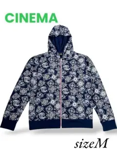 【CINEMA】パーカーMカジュアルアメカジレトロ上着羽織柄物派手個性的チャック