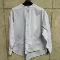 MERLOT IKYU スタンドカラーシャツ ライトブルー