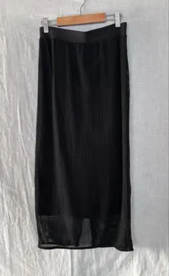 Audrey and John wad メッシュタイトロングスカート ブラックのサムネイル