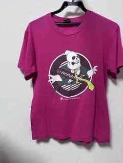 NOVADELIC スカルプリント 半袖Tシャツ ピンク